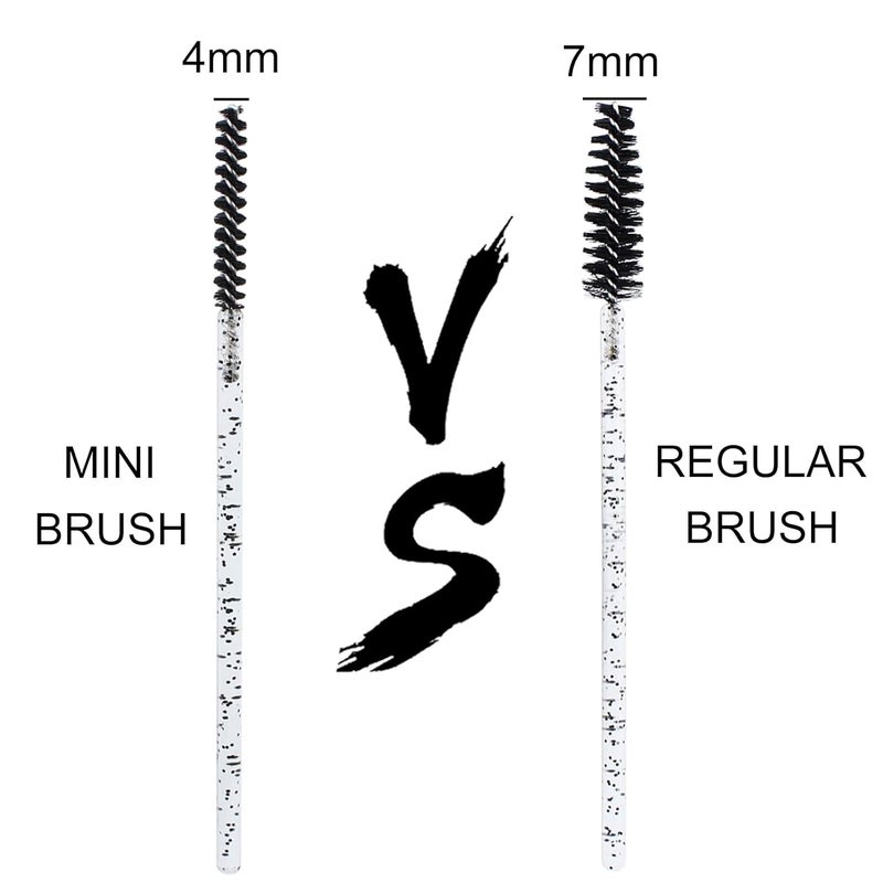 SenRocc 200pcs Disposable Skinny Mascara Wands Mini Crystal Eyelash Brushes Thin Mascara Wands Micro Brush Lash Extension Supplies Lashes Extension Tools(Skinny-4colors) - Image 2